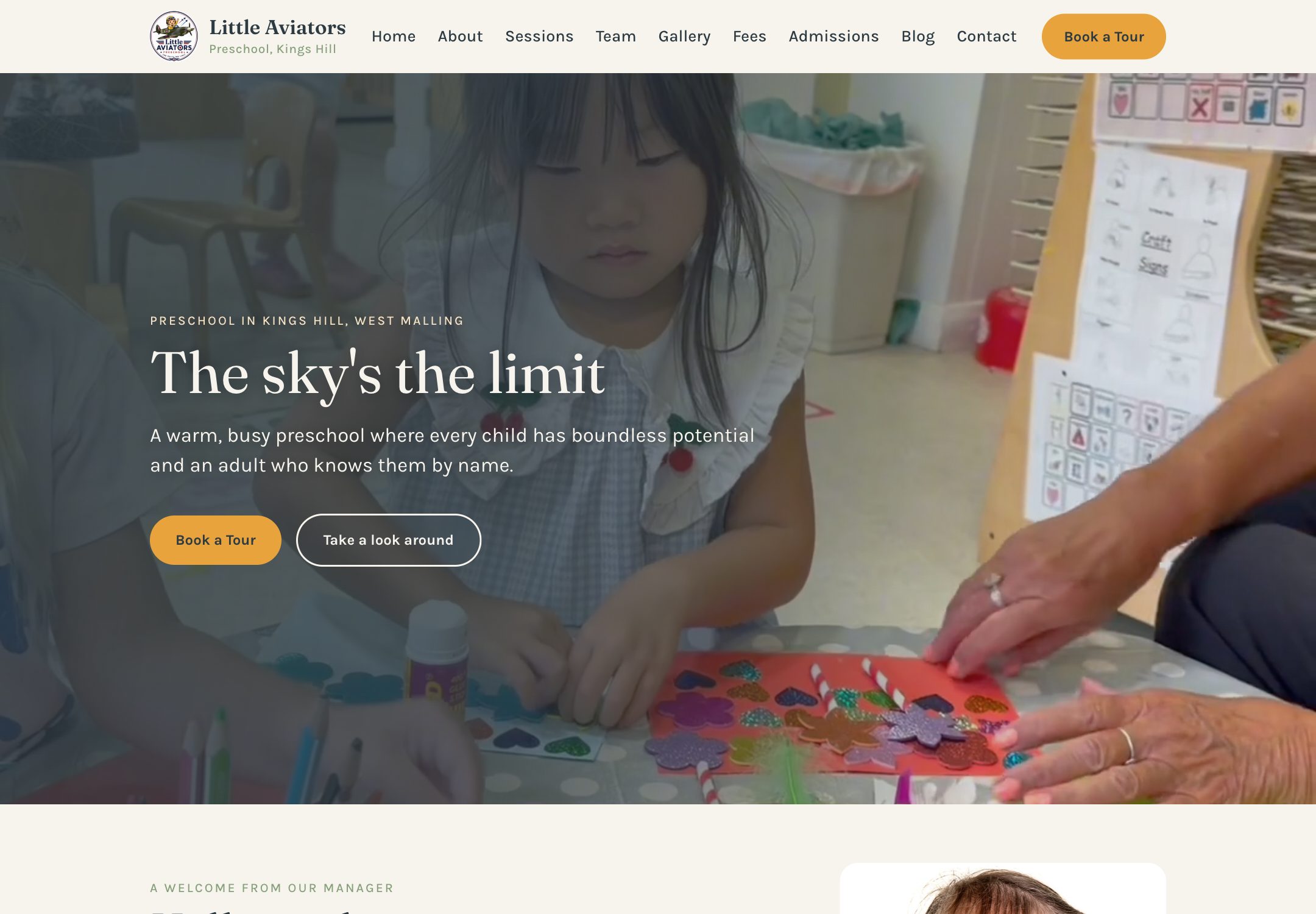 Little Aviators Preschool website