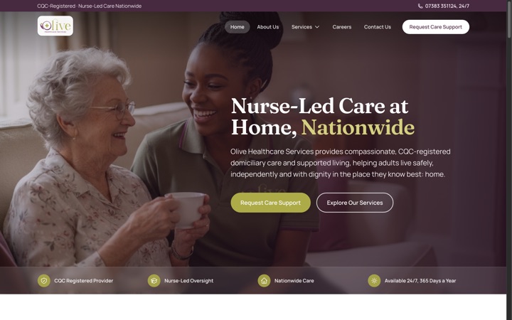Olive Healthcare website